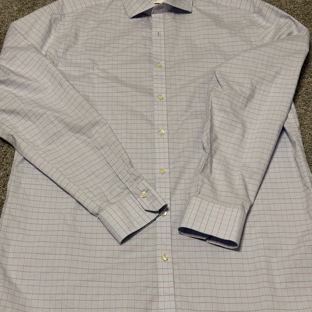 Charles Tyrwhitt Blue and Pink Check Dress Shirt